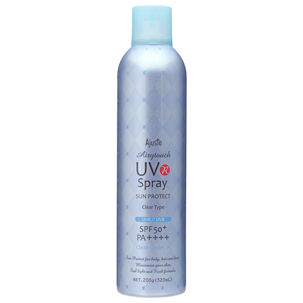 Ajuste Airytouch UV Spray Sun Protect Clean Savon A SPF 50+ PA++++. Солнцезащитный спрей Адьюсте Эйритач, 200 г (320 мл)