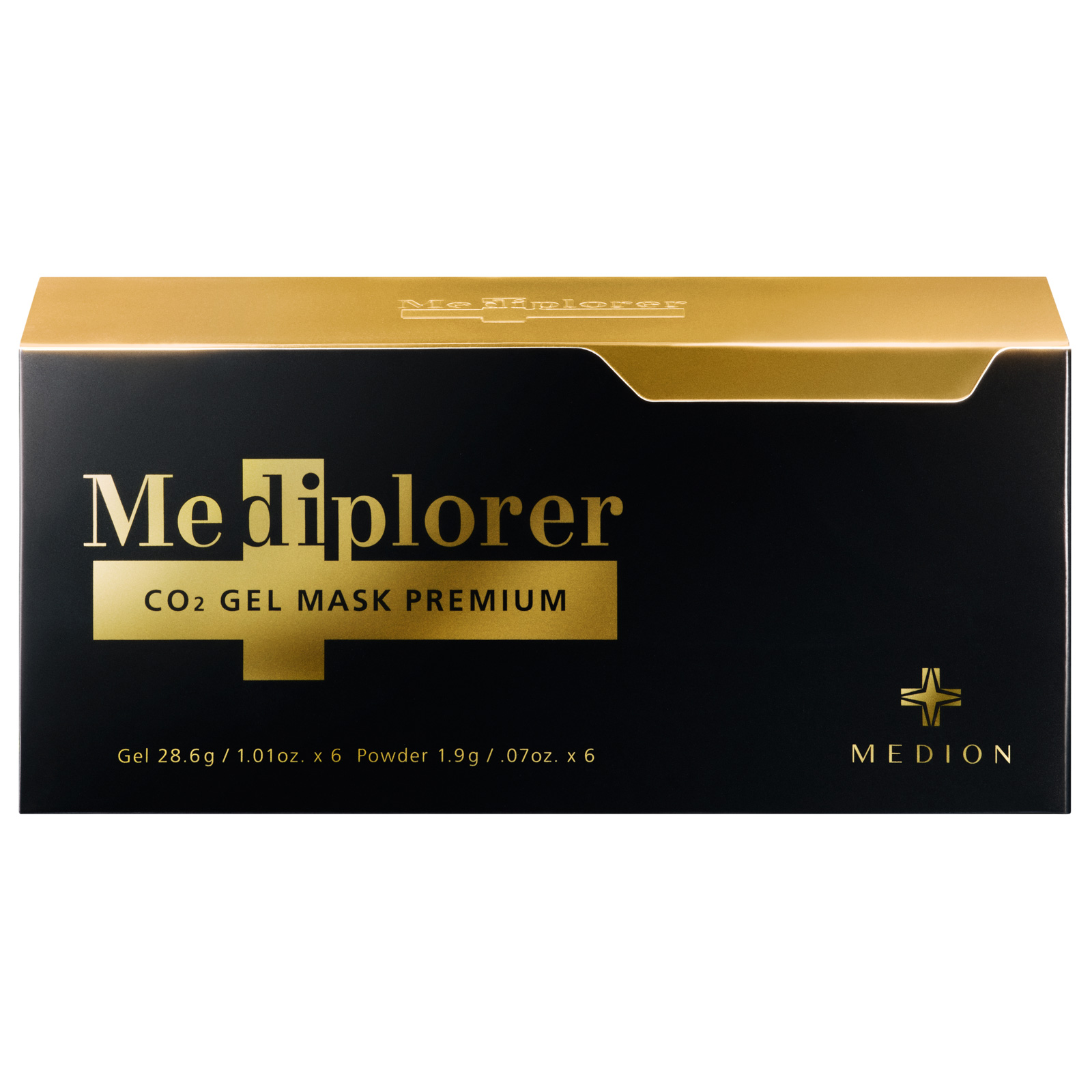 Mediplorer CO2 Gel Mask Premium. Премиальная гелевая маска СО2 для лица Медиплорер, гель 28 г х 6 шт., порошок 1.9 г х 6 шт.