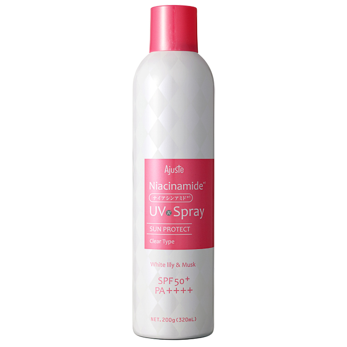 Ajuste Niacinamide UV Spray Sun Protect Clear Type SPF 50/PA++++. Спрей Защита от солнца с ниацинамидом без запаха Аджаст, 200 г Ajuste Niacinamide UV Spray Sun Protect Clear Type SPF 50/PA++++. Спрей Защита от солнца с ниацинамидом без запаха Аджаст, 200 г